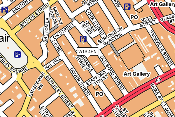 W1S 4HN map - OS OpenMap – Local (Ordnance Survey)