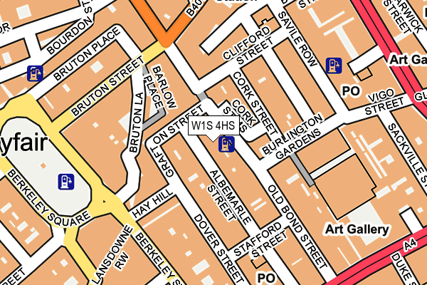 W1S 4HS map - OS OpenMap – Local (Ordnance Survey)