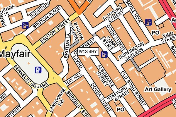 W1S 4HY map - OS OpenMap – Local (Ordnance Survey)