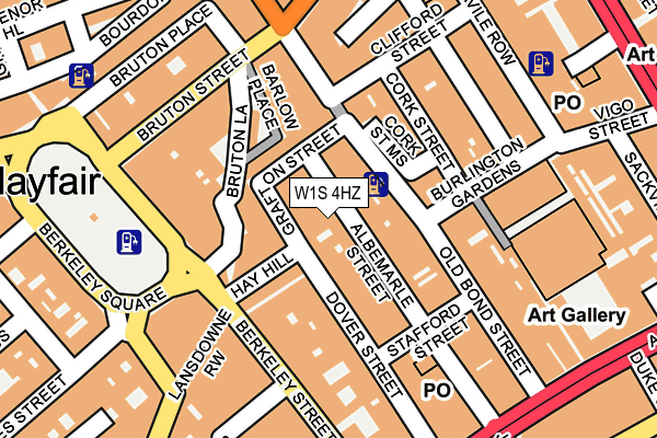 W1S 4HZ map - OS OpenMap – Local (Ordnance Survey)