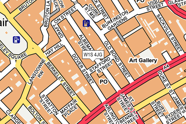W1S 4JG map - OS OpenMap – Local (Ordnance Survey)