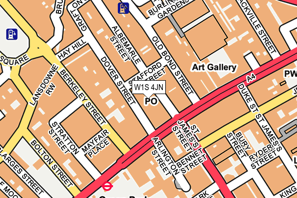 W1S 4JN map - OS OpenMap – Local (Ordnance Survey)