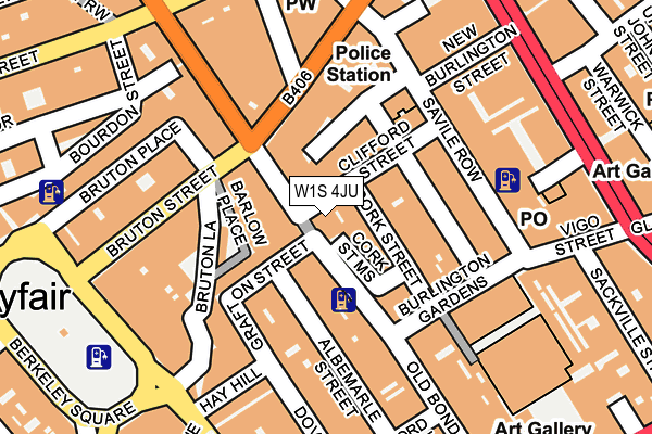 W1S 4JU map - OS OpenMap – Local (Ordnance Survey)