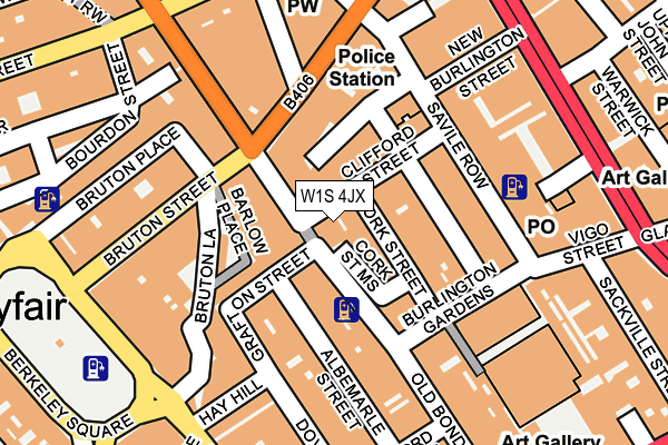 W1S 4JX map - OS OpenMap – Local (Ordnance Survey)