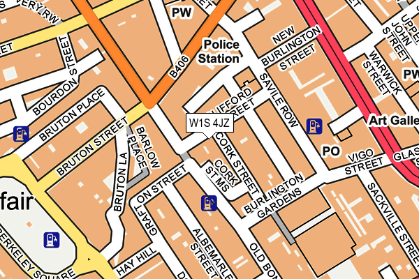 W1S 4JZ map - OS OpenMap – Local (Ordnance Survey)