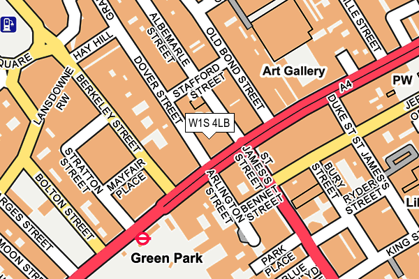 W1S 4LB map - OS OpenMap – Local (Ordnance Survey)
