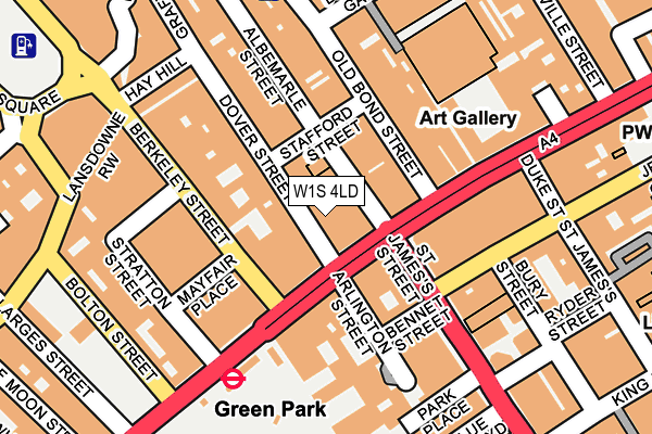 W1S 4LD map - OS OpenMap – Local (Ordnance Survey)