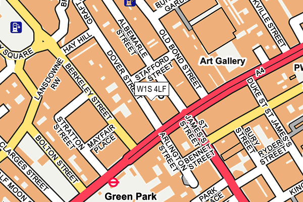 W1S 4LF map - OS OpenMap – Local (Ordnance Survey)