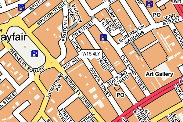 W1S 4LY map - OS OpenMap – Local (Ordnance Survey)