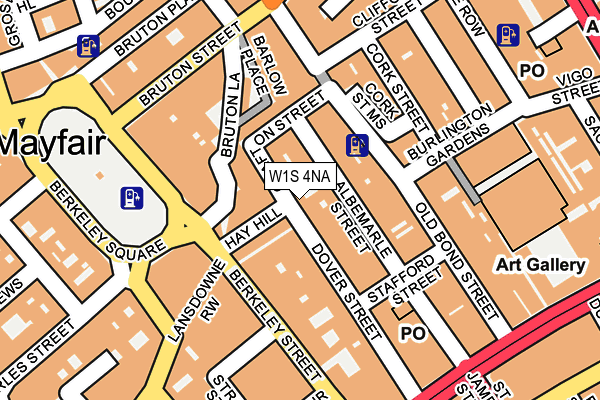 W1S 4NA map - OS OpenMap – Local (Ordnance Survey)