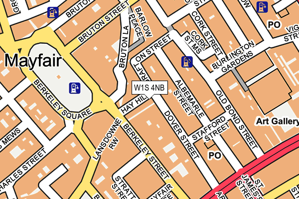 W1S 4NB map - OS OpenMap – Local (Ordnance Survey)