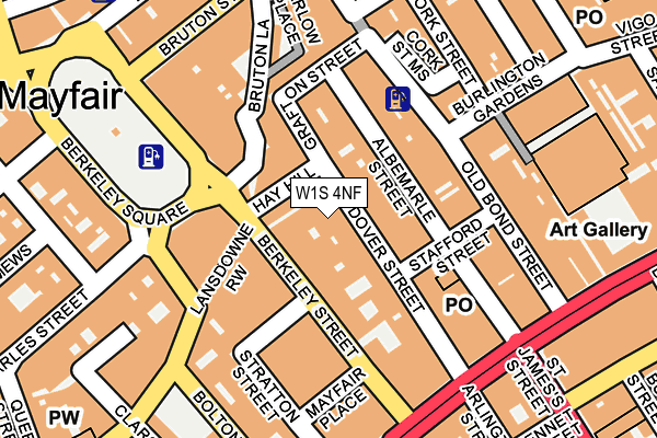 W1S 4NF map - OS OpenMap – Local (Ordnance Survey)