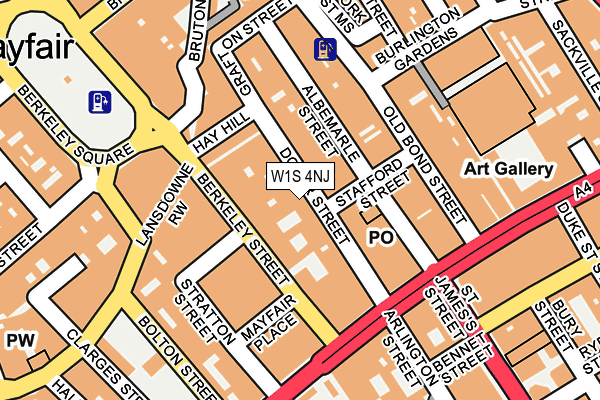 W1S 4NJ map - OS OpenMap – Local (Ordnance Survey)
