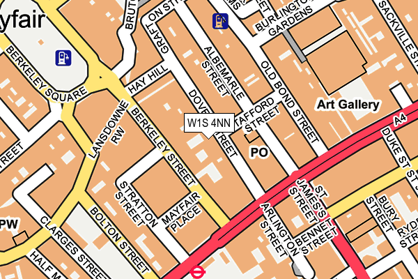W1S 4NN map - OS OpenMap – Local (Ordnance Survey)