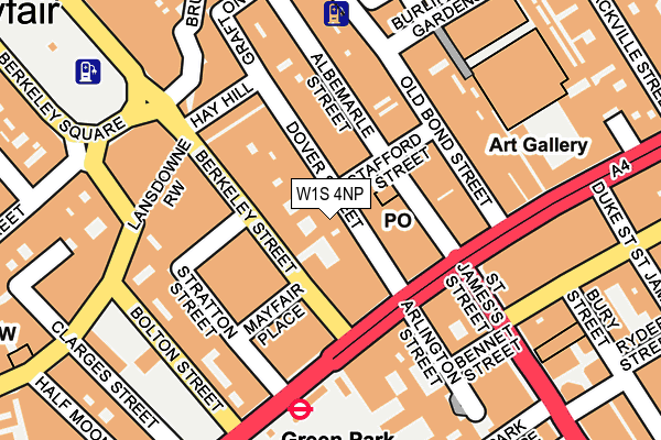 W1S 4NP map - OS OpenMap – Local (Ordnance Survey)