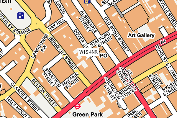 W1S 4NR map - OS OpenMap – Local (Ordnance Survey)