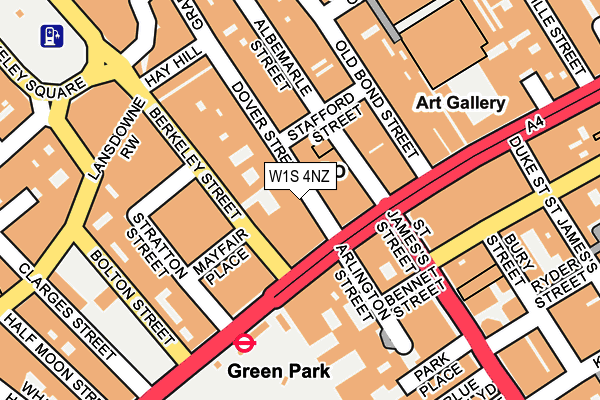 W1S 4NZ map - OS OpenMap – Local (Ordnance Survey)