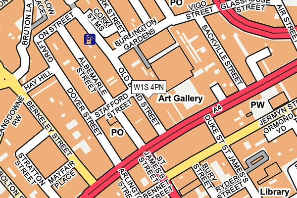 W1S 4PN map - OS OpenMap – Local (Ordnance Survey)