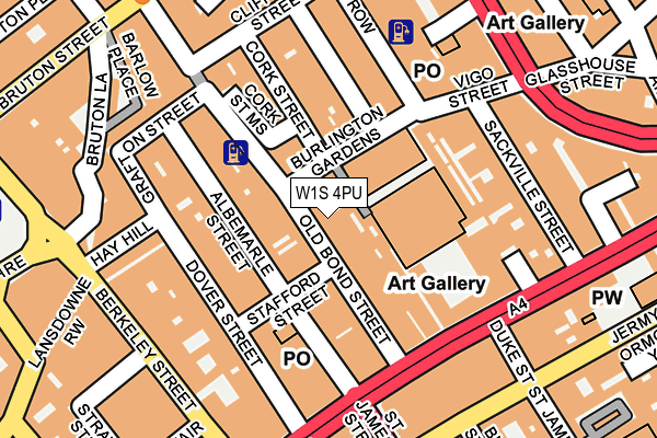 W1S 4PU map - OS OpenMap – Local (Ordnance Survey)