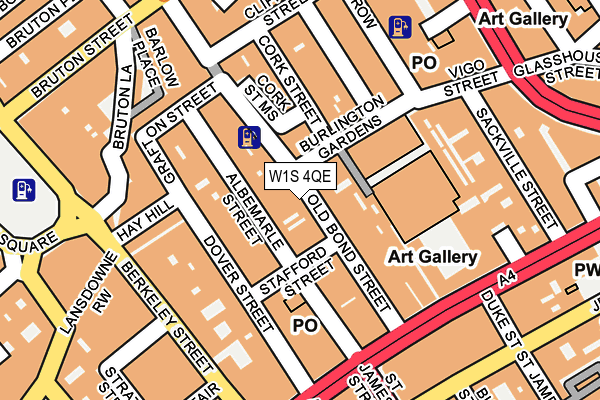 W1S 4QE map - OS OpenMap – Local (Ordnance Survey)