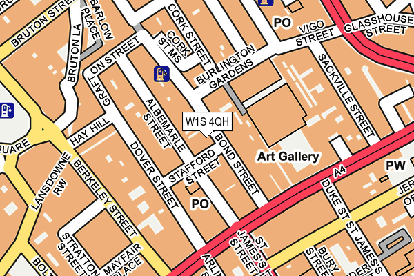 W1S 4QH map - OS OpenMap – Local (Ordnance Survey)