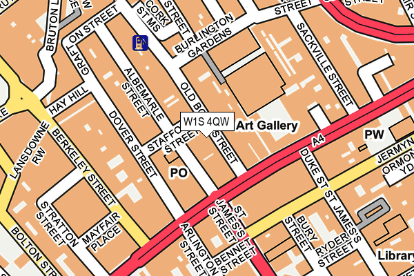 W1S 4QW map - OS OpenMap – Local (Ordnance Survey)