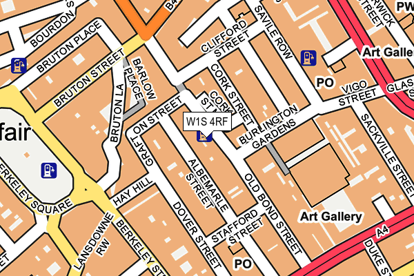 W1S 4RF map - OS OpenMap – Local (Ordnance Survey)