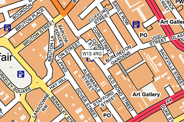 W1S 4RG map - OS OpenMap – Local (Ordnance Survey)