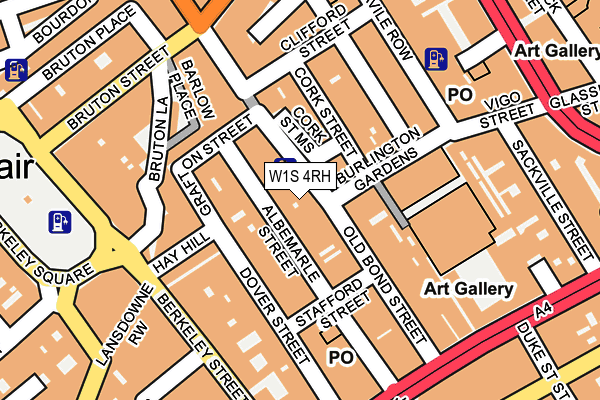 W1S 4RH map - OS OpenMap – Local (Ordnance Survey)