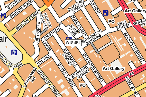 W1S 4RJ map - OS OpenMap – Local (Ordnance Survey)