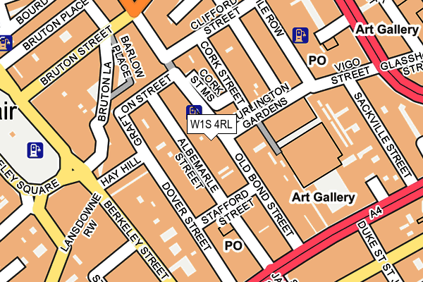 W1S 4RL map - OS OpenMap – Local (Ordnance Survey)