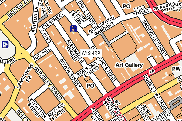 W1S 4RP map - OS OpenMap – Local (Ordnance Survey)