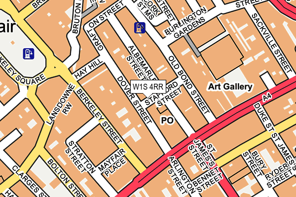 W1S 4RR map - OS OpenMap – Local (Ordnance Survey)