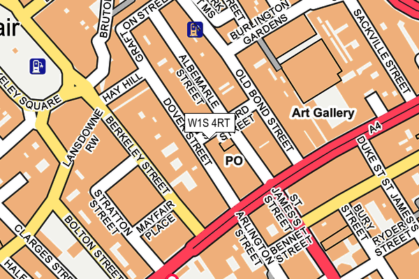 W1S 4RT map - OS OpenMap – Local (Ordnance Survey)