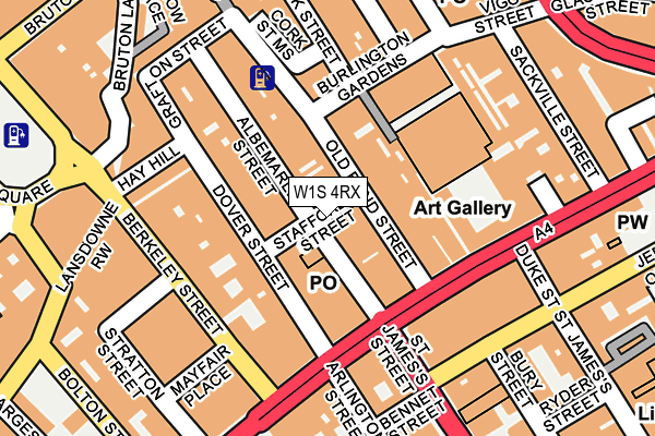 W1S 4RX map - OS OpenMap – Local (Ordnance Survey)