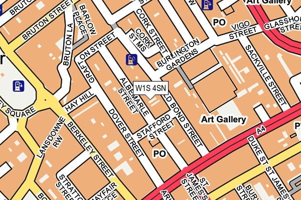 W1S 4SN map - OS OpenMap – Local (Ordnance Survey)