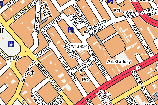 W1S 4SP map - OS OpenMap – Local (Ordnance Survey)