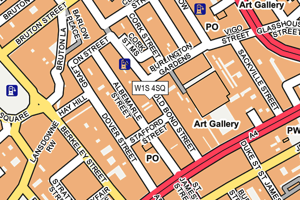 W1S 4SQ map - OS OpenMap – Local (Ordnance Survey)