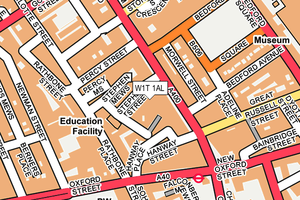 W1T 1AL map - OS OpenMap – Local (Ordnance Survey)