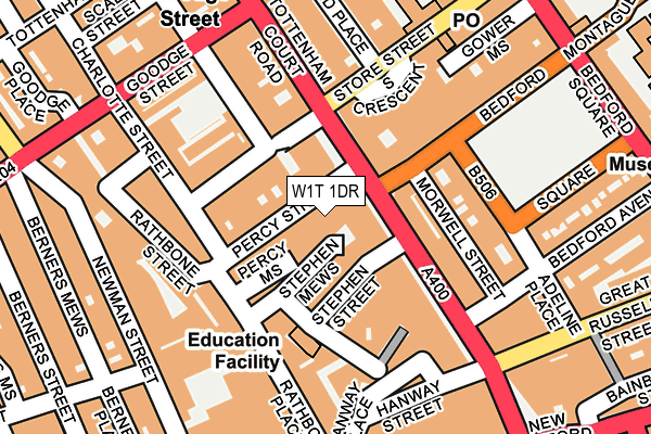 W1T 1DR map - OS OpenMap – Local (Ordnance Survey)