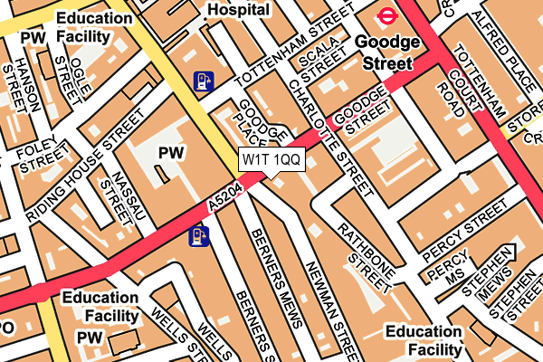 W1T 1QQ map - OS OpenMap – Local (Ordnance Survey)