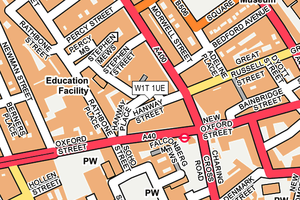 W1T 1UE map - OS OpenMap – Local (Ordnance Survey)