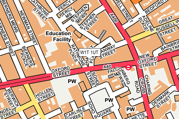 W1T 1UT map - OS OpenMap – Local (Ordnance Survey)