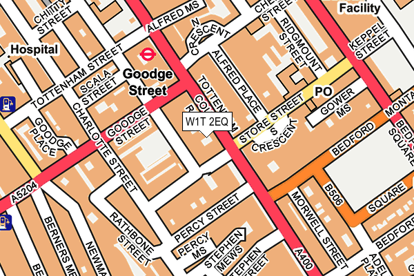 W1T 2EQ map - OS OpenMap – Local (Ordnance Survey)