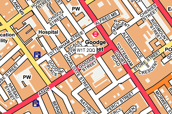 W1T 2QQ map - OS OpenMap – Local (Ordnance Survey)