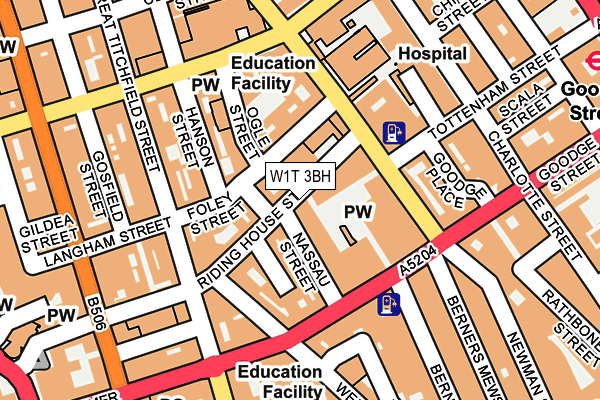 W1T 3BH map - OS OpenMap – Local (Ordnance Survey)