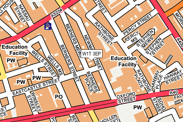 W1T 3EP map - OS OpenMap – Local (Ordnance Survey)