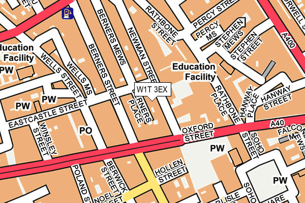 W1T 3EX map - OS OpenMap – Local (Ordnance Survey)