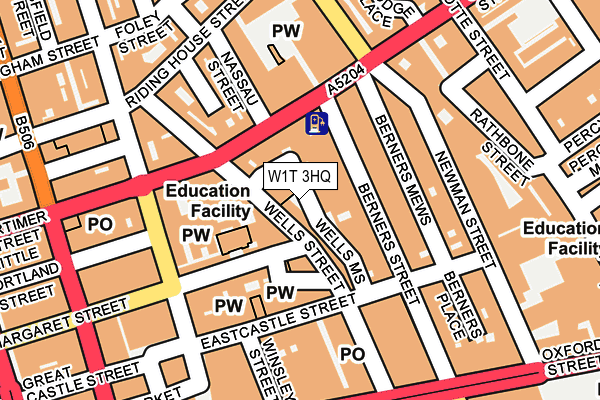 W1T 3HQ map - OS OpenMap – Local (Ordnance Survey)