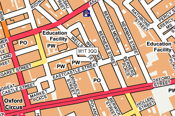 W1T 3QQ map - OS OpenMap – Local (Ordnance Survey)